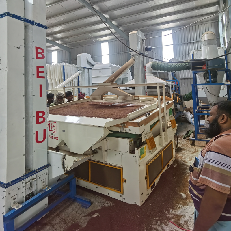 customer visit and check his sesame cleaning machine customer visit and check his sesame cleaning machine